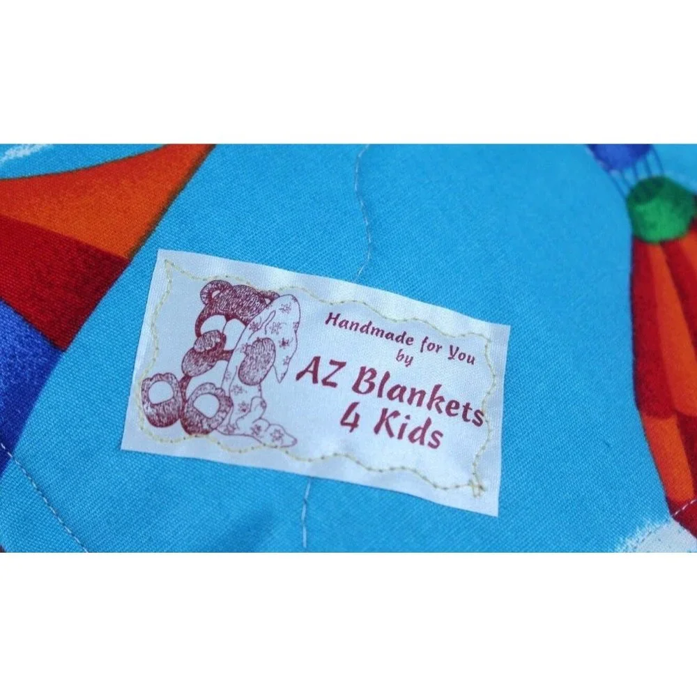 Hot Air Balloon Quilt Baby Kid Throw Cover Handmade Quilt Appx 37 x 44